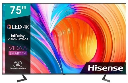 Телевизор QLED Hisense 75" 75A7GQ черный 4K Ultra HD 60Hz DVB-T DVB-T2 DVB-C DVB-S DVB-S2 WiFi Smart TV