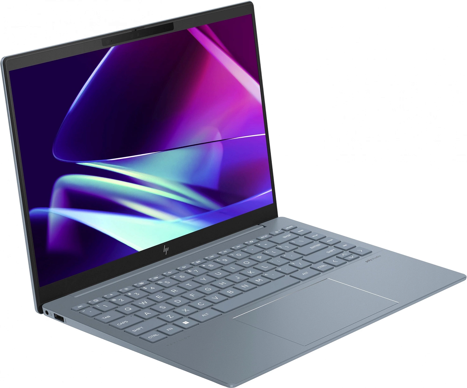 Ноутбук HP Pavilion Plus 14-eh1014ci Core i5 13500H 16Gb SSD1Tb Intel Iris Xe graphics 14" OLED 2.8K (2880x1800) Free DOS blue WiFi BT Cam (9E689EA)