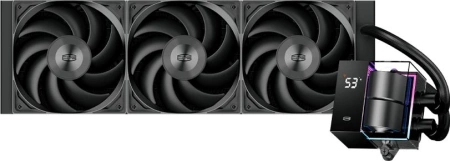 Система водяного охлаждения PcCooler DS360 BK Soc-AM5/AM4/1151/1200/1700 черный 4-pin Al LCD 300W Ret (DS360-BKNWXX-GL)
