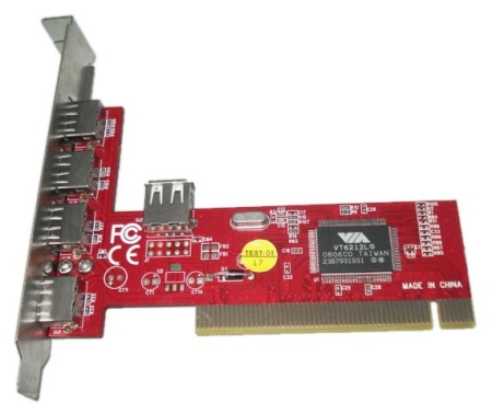 Контроллер PCI VIA6212 (4+1) 5xUSB2.0 Bulk