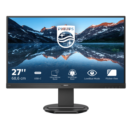 Монитор LCD 27'' [16:9] 1920х1080(FHD) IPS, nonGLARE, 75 Hz, 250 cd/m2, H178°/V178°, 1000:1, 50М:1, 16.7M, 4ms, VGA, HDMI, DP, USB-C, USB-Hub, Height adj, Pivot, Tilt, Swivel, Speakers, 3Y, Black