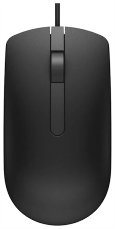 Мышь оптическая проводная (черная) Dell Mouse MS116 Wired; USB; optical; 1000 dpi; 3 butt; Black