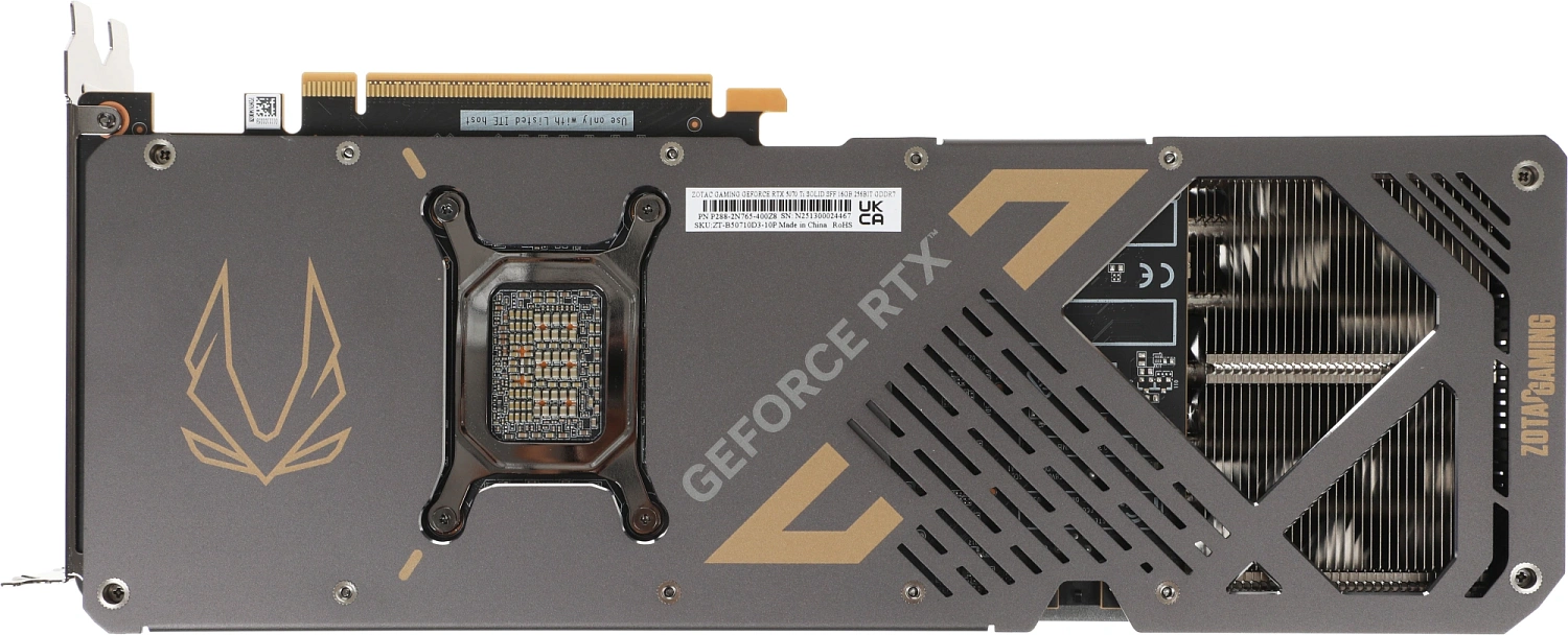 Видеокарта Zotac PCI-E 4.0 RTX 5070 Ti SOLID SFF NVIDIA GeForce RTX 5070TI 16Gb 256bit GDDR7 2452/28000 HDMIx1 DPx3 HDCP Ret