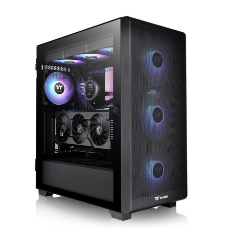 Корпус Thermaltake S250 TG ARGB Mid Tower Chassis (CA-1Y6-00M1WN-00) Black Win1 SPCC/Tempered Glass* 1/CT120 ARGB Fan*4/Brown Box