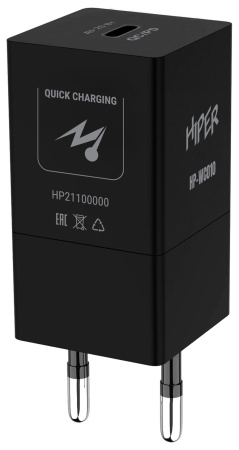 Сетевое зар./устр. Hiper HP-WC010 20W 3A (PD+QC) USB-C универсальное черный