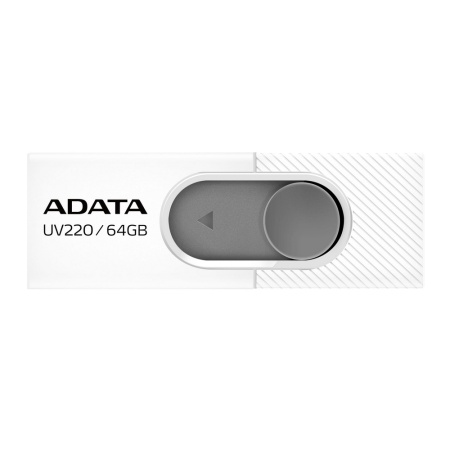 Флеш Диск A-Data 64Gb UV220 AUV220-64G-RWHGY USB2.0 белый/серый