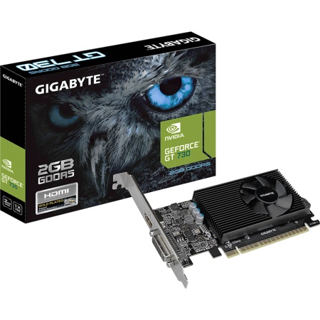 Видеокарта GIGABYTE GT730 2GB LP//GT730, HDMI, DVI, 2G,D5