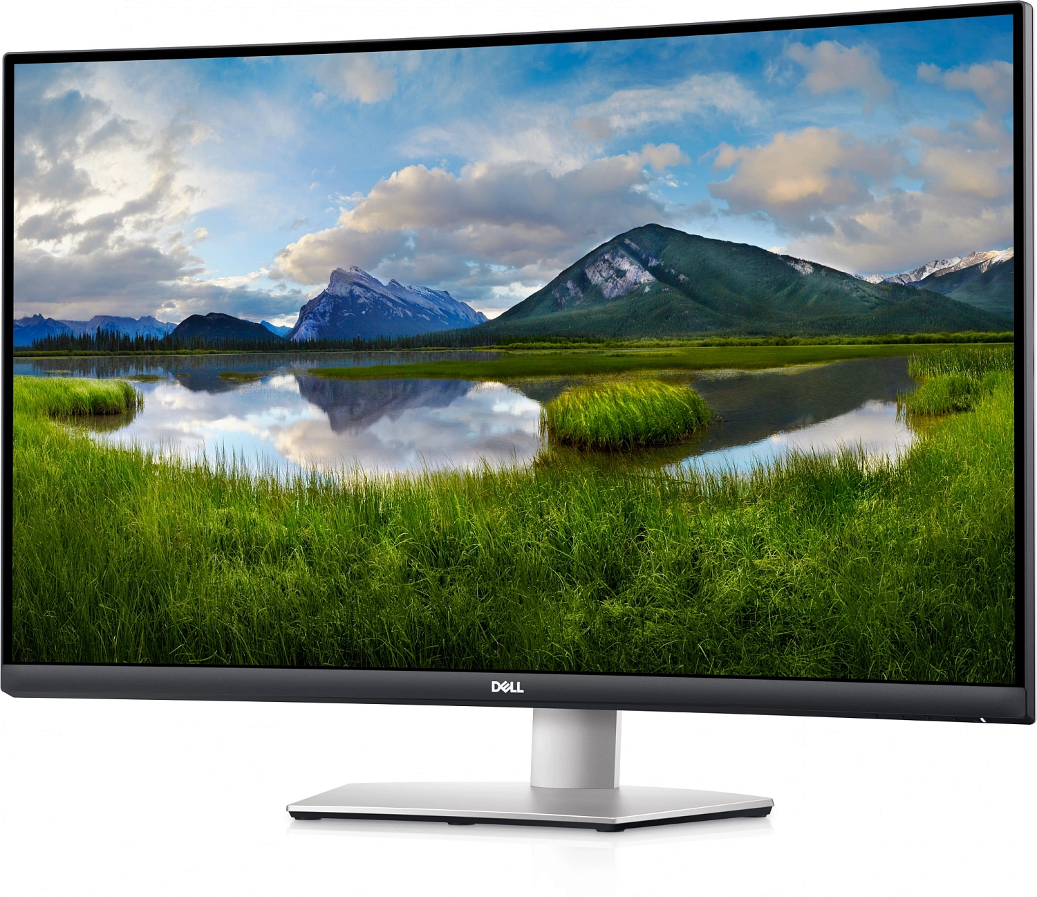 Монитор Dell 31.5" S3221QSA, Curved 4K UHD Monitor, 3840 x 2160 at 60 Hz,  VA, 4 ms,  3000: 1 (Typical), 300 cd/m2 , SP-2*5W, H-AD
