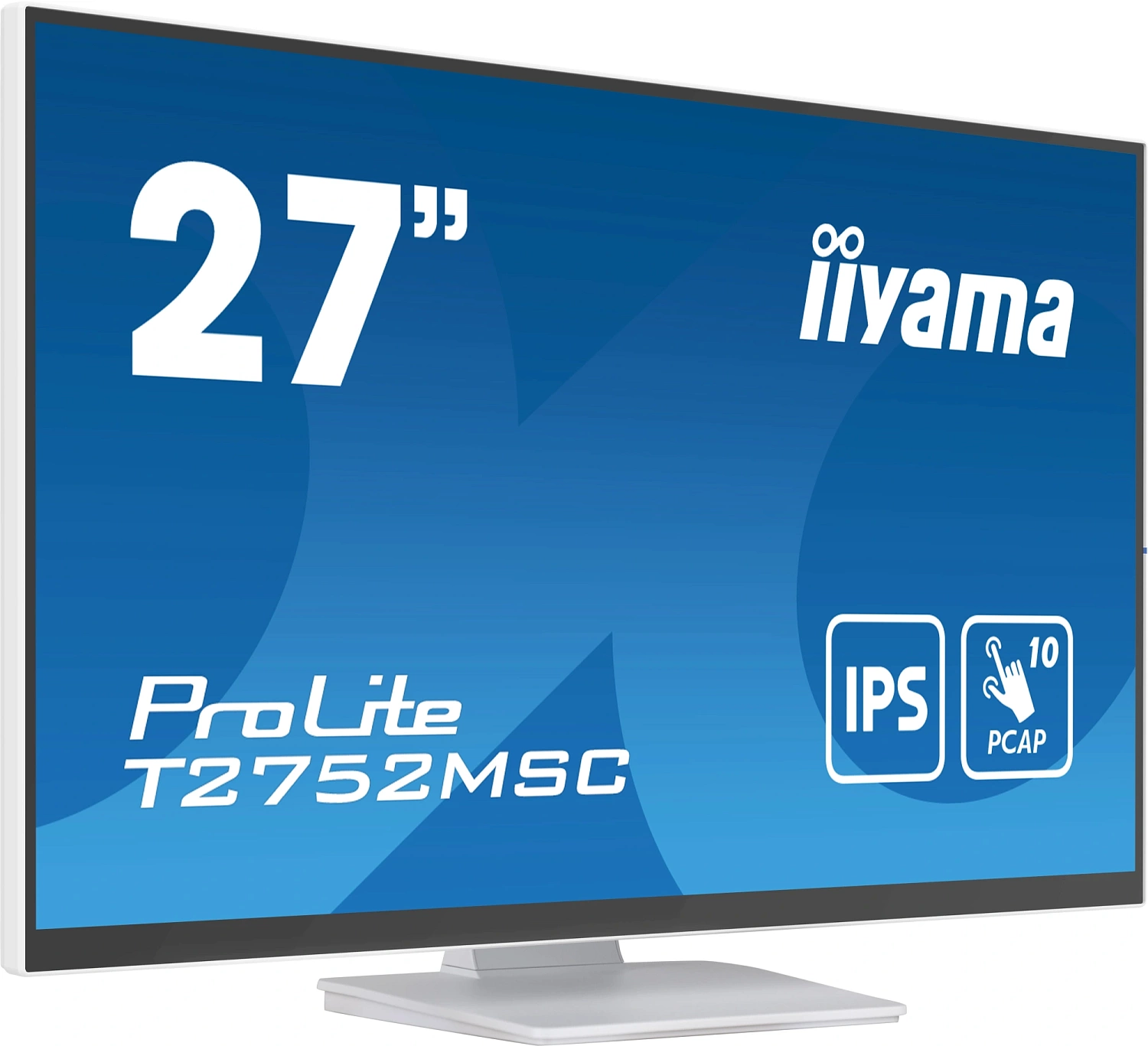 Монитор Iiyama 27" ProLite T2752MSC-W1 белый IPS LED 5ms 16:9 HDMI M/M матовая 1000:1 400cd 178гр/178гр 1920x1080 60Hz DP FHD USB Touch 6.7кг