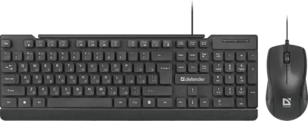 Клавиатура + мышь Defender York C-777 клав:черный мышь:черный USB Multimedia (45779)