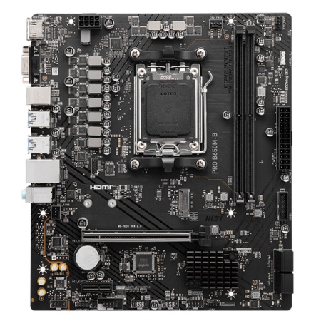 Материнская плата MSI OEM PRO B650M-B B650, AM5, 2*DDR5, 1*PCIEx16, 1*PCIEx1, 1*M.2, 6*USB3.2Gen1, 6*USB2.0, 4*SATA3.0, 1G, VGA, HDMI, M-ATX, RTL oem