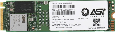 Накопитель SSD AGi PCIe 3.0 x4 1TB AGI1T0G66AI318 AI318 M.2 2280