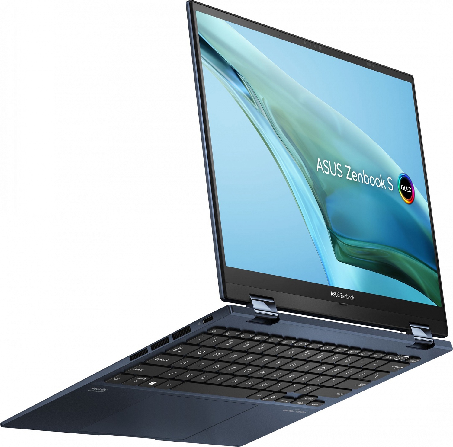 Ноутбук Asus ZenBook Flip S 13 OLED UP5302ZA-LX428W Core i7 1260P 16Gb SSD1Tb Intel Iris Xe graphics 13.3" OLED Touch 2.8K (2880x1800) Windows 11 Home blue WiFi BT Cam Bag (90NB0VV1-M00LA0)