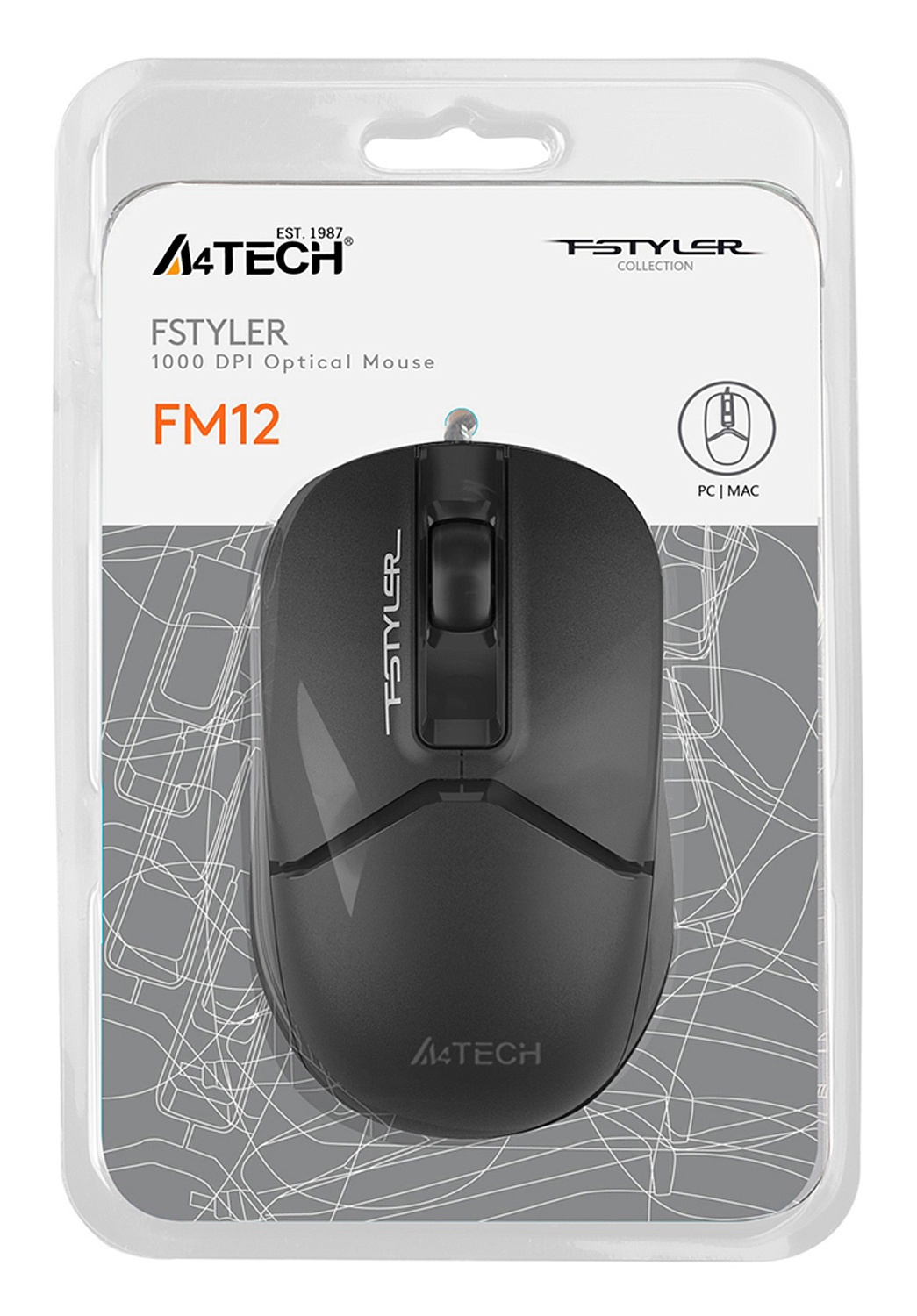 Мышь A4Tech Fstyler FM12S черный оптическая (1200dpi) silent USB (3but) Мышь A4Tech Fstyler FM12S черный оптическая (1200dpi) silent USB (3but)