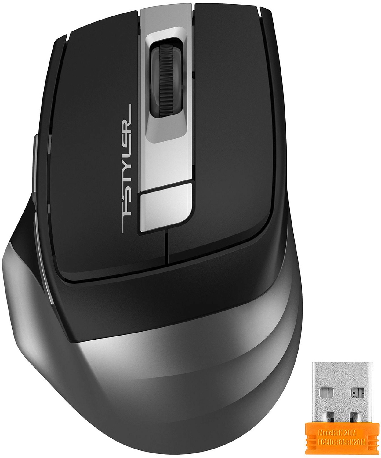 Мышь A4Tech Fstyler FG35S серый/черный оптическая (2000dpi) silent беспроводная USB (5but) Мышь A4Tech Fstyler FG35S серый/черный оптическая (2000dpi) silent беспроводная USB (5but)