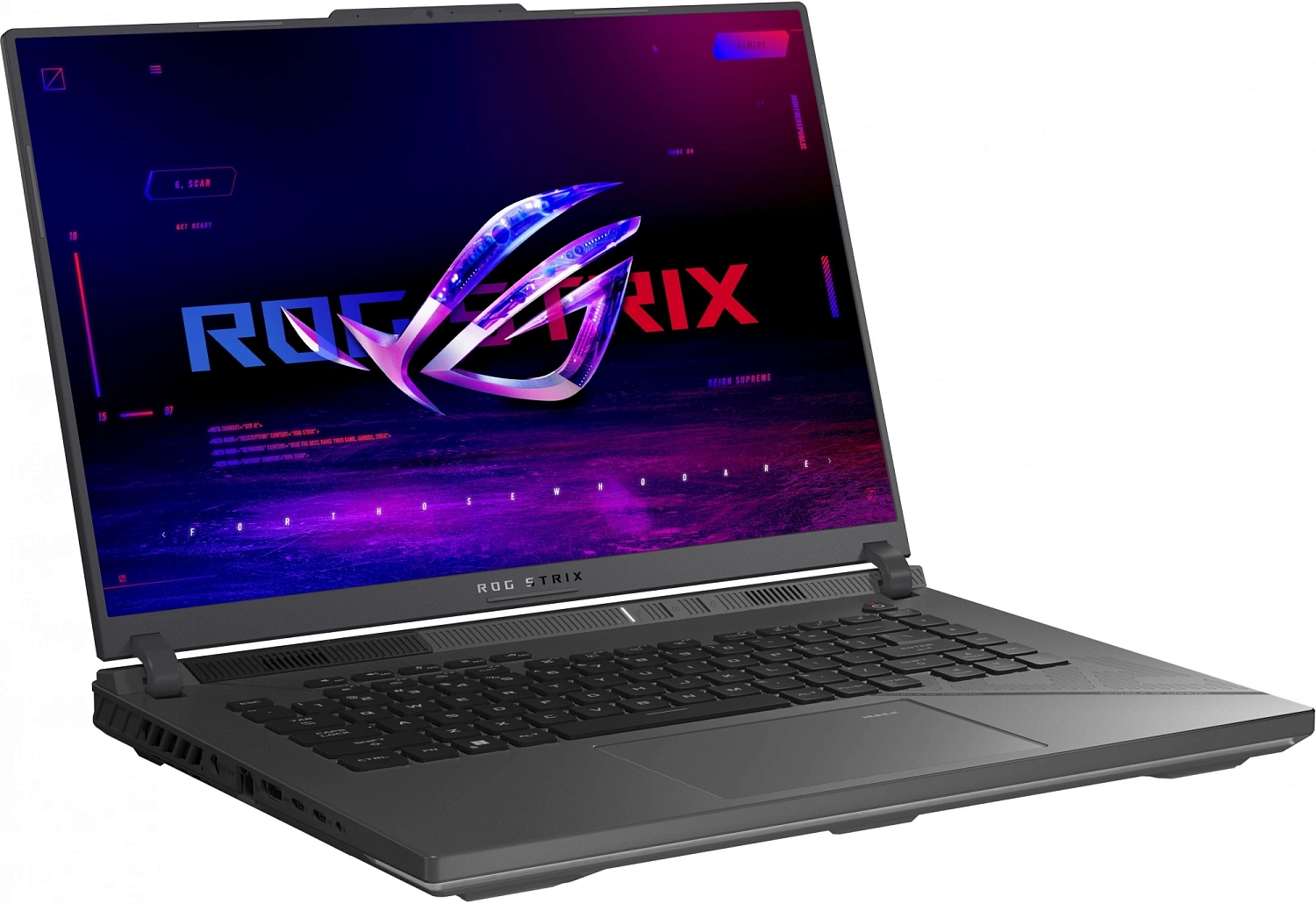 Ноутбук Asus ROG Strix G16 G614PP-S5063 Ryzen 9 8940HX 16Gb SSD512Gb NVIDIA GeForce RTX5070 8Gb 16" IPS 2.5K (2560x1600) без ОС grey WiFi BT Cam (90NR0L67-M00300)