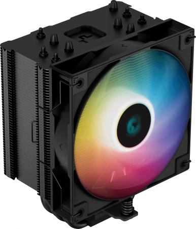 Кулер для процессора DEEPCOOL AG500 BK ARGB LGA1700/1200/115X/AM5/AM4 (12шт/кор, TDP 240W, PWM, ARGB Fan 120mm, 5 тепл. трубок) RET