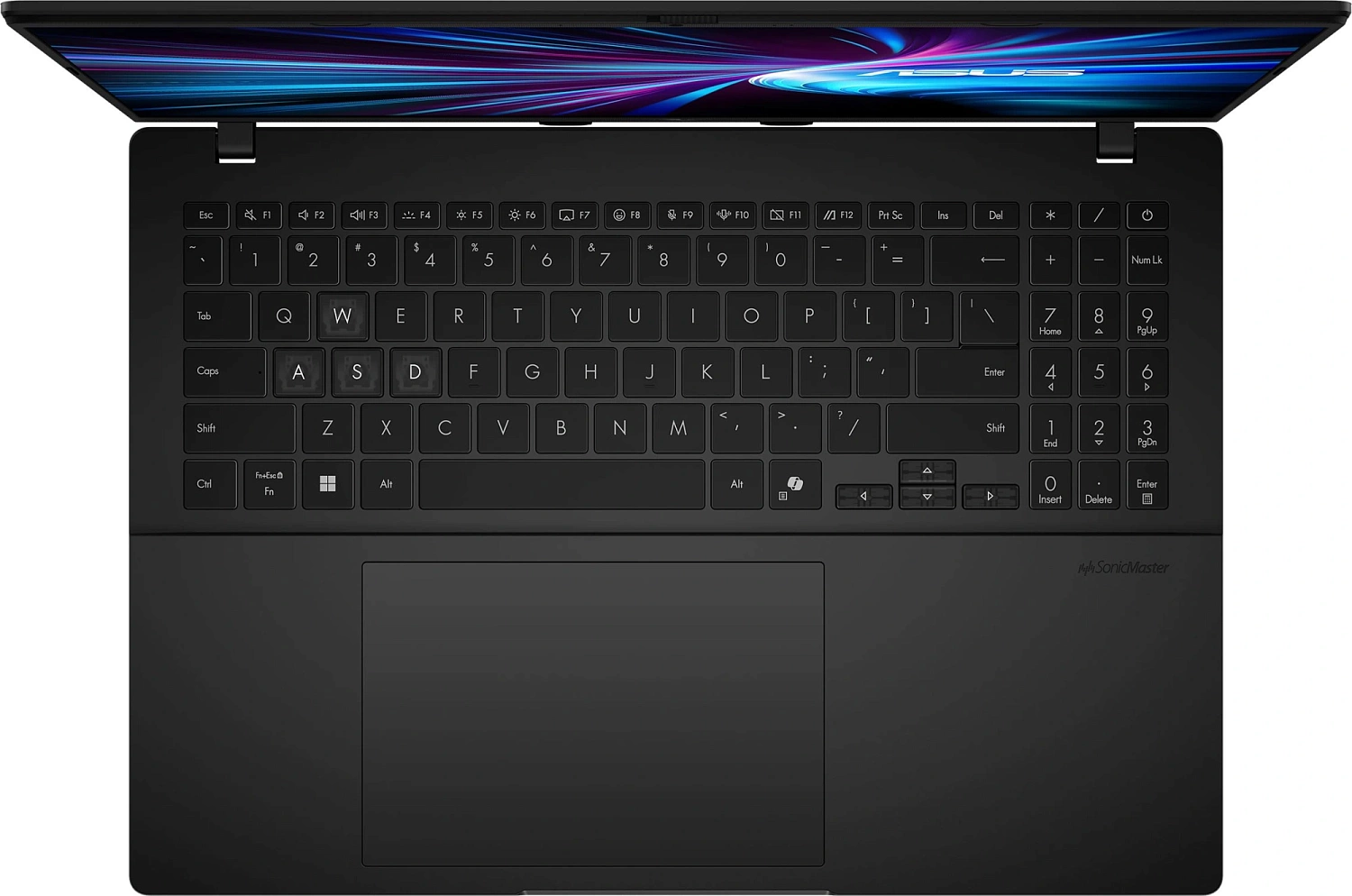 Ноутбук Asus V16 V3607VH-TK185 Core 5 210H 16Gb SSD512Gb NVIDIA GeForce RTX5050 8Gb 16" IPS WUXGA (1920x1200) без ОС black WiFi BT Cam (90NB16L1-M00FR0)