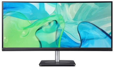 Монитор 34'' ACER Vero CB343CURbemiiphuzx, ZeroFrame,Curved 3800R Black,21:9,IPS,3440x1440,4ms,300cd,60Hz,2xHDMI(2.0)+1xDP(1.2)+1xType-C(90W)+Audio out+USB3.2x2(Gen2)+USB 3.2x1(Gen1)+USB-B(2up 3down)