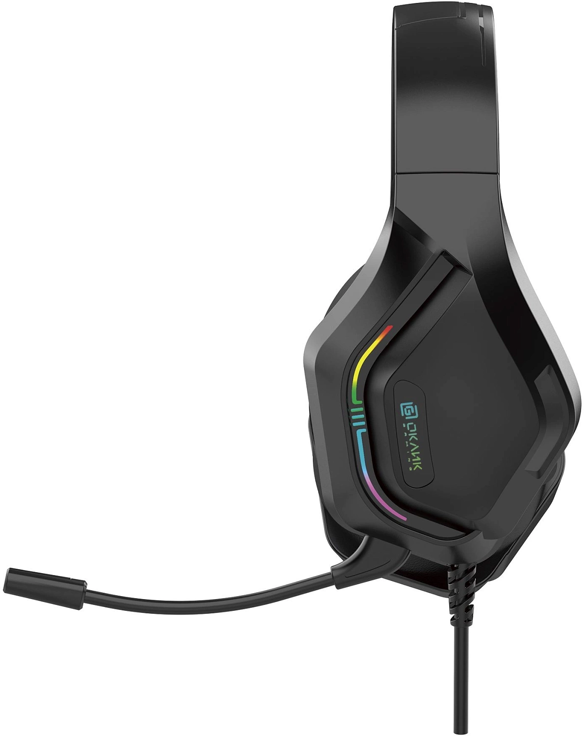 Наушники с микрофоном Оклик HS-L600G черный 2.2м мониторные USB оголовье (1939588)