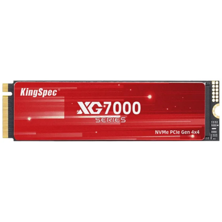 Твердотельный накопитель KingSpec SSD 2TB M.2 2280 PCIe 4.0 x4 NVMe R7400/W4400MB/s 3D TLC MTBF 1M 1200TBW