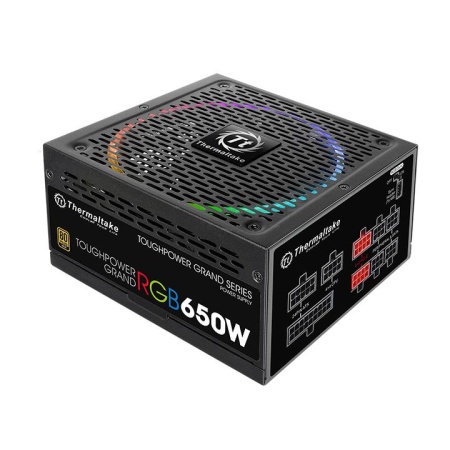 Блок питания Thermaltake ATX 650W Toughpower Grand RGB Sync 80+ gold 24pin APFC 140mm fan color LED 9xSATA Cab Manag RTL