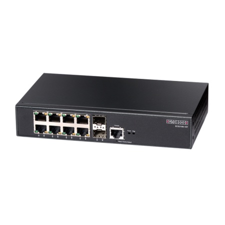 ECS2100-10T Edge-corE 8 ports 10/100/1000Base-T + 2G SFP uplink ports L2 Gigabit Ethernet Switch - Pro Smart