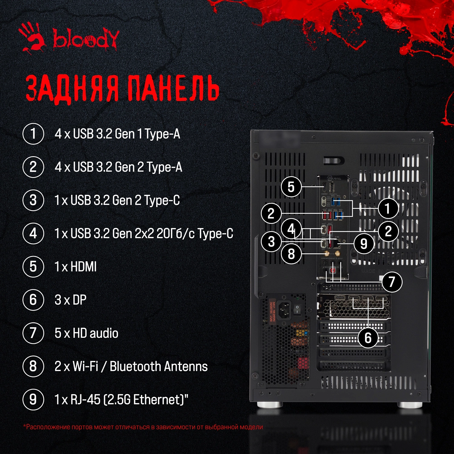 ПК Bloody BD-PC CZ79C3 MT i7 13700KF (3.4) 32Gb SSD1Tb RTX4070 12Gb Windows 11 Home 64 GbitEth 850W черный (2086022)