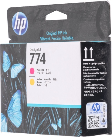 Картридж струйный HP 774 P2V99A пурпурный/желтый (775мл) для HP DJ Z6810