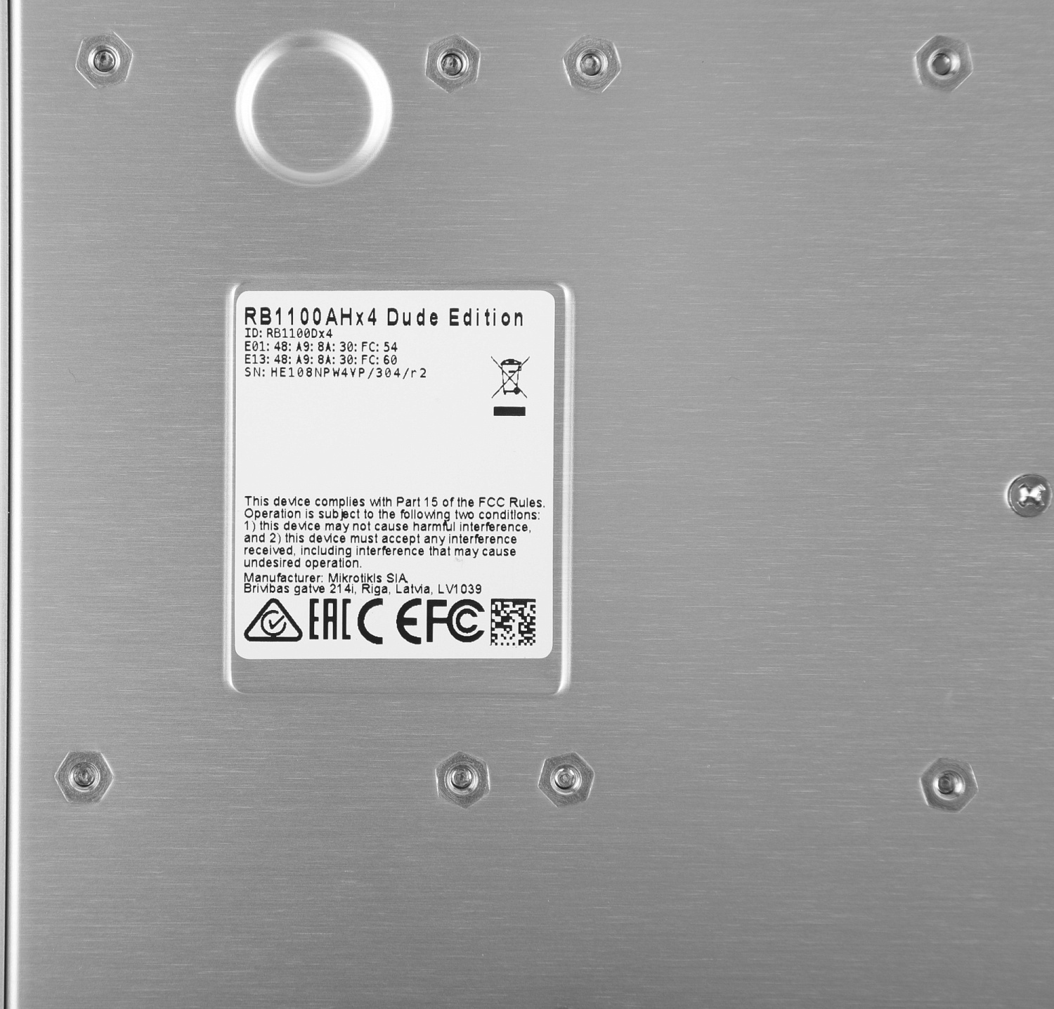 Роутер MikroTik RB1100AHx4 Dude Edition (RB1100DX4) 10/100/1000BASE-TX серый