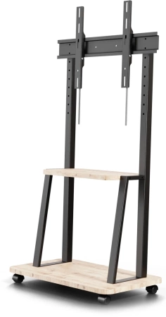 Стойка для телевизора Holder PR-108 черный/береза 32"-65" макс.80кг напольный мобильный