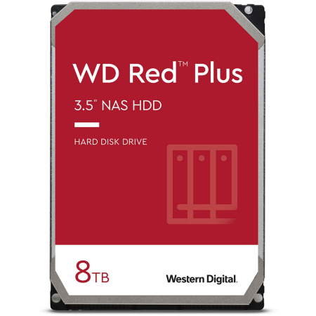 Жесткий диск Western Digital 8TB WD80EFZZ Red Plus, SATA3, 256MB, 5400 rpm 3.5" HDD