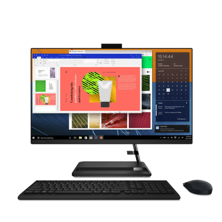 Моноблок Lenovo IdeaCentre AIO 3 27ALC6 27" FHD (1920x1080) IPS 250N, Ryzen 7 7730U, 2x8GB DDR4 3200, 512GB SSD M.2, Radeon Graphics, WiFi, BT, 5.0 Cam, Wireless KB&Mouse, NoOS, Black, 1Y