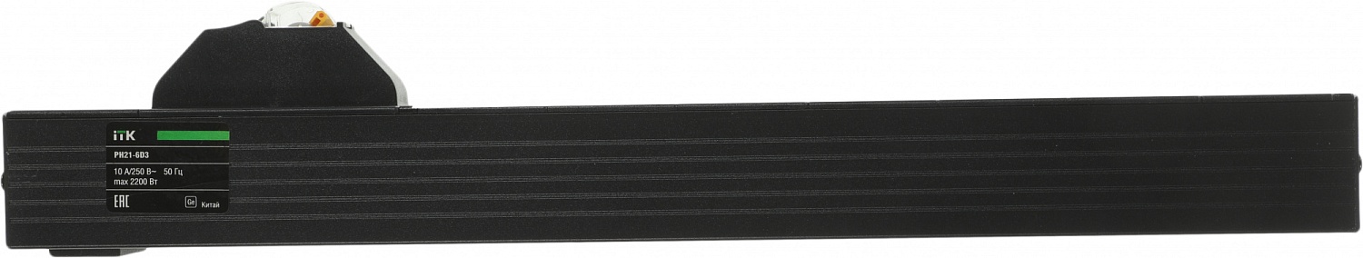 ITK PDU 6 розеток DIN49440 (нем.станд.), с автоматом 10А, 1U, без шнура, вх.IEX320 C14, алюминиевый профиль, черный ITK PDU 6 розеток DIN49440 (нем.станд.), с автоматом 10А, 1U, без шнура, вх.IEX320 C14, алюминиевый профиль, черный