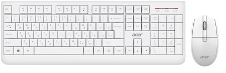 Клавиатура + мышь Acer OCC401 клав:белый мышь:белый USB беспроводная (ZL.ACCCC.017)