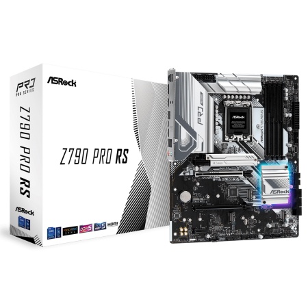 Материнская плата Asrock Z790 PRO RS Soc-1700 Intel Z790 4xDDR5 ATX AC`97 8ch(7.1) 2.5Gg RAID+HDMI+DP