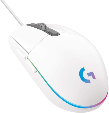 Мышь игровая Logitech G102 LIGHTSYNC White белая, оптическая, 200-8000dpi, 2.1м USB2.0, 6 программируемых кнопок, RGB подсветка, под обе руки