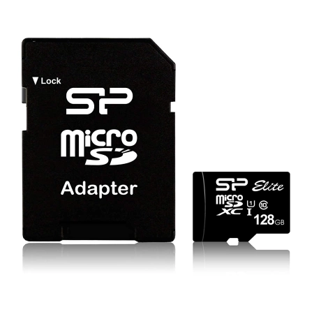 Флеш карта microSDXC 128GB Silicon Power SP128GBSTXBU1V10SP + adapter