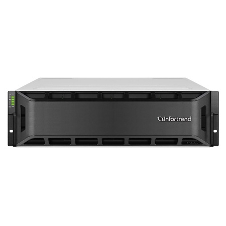 Сетевой накопитель Infortrend GSe 10162-D 3U/16bay, supports NAS, block, object storage and cloud gateway, sing le controller subsystem including 1x12Gb SAS EXP. Port, 4x1G iSCSI ports +1x host board slot(s), 2x4GB, 2x(PSU+FAN Module ), 16xdrive trays and