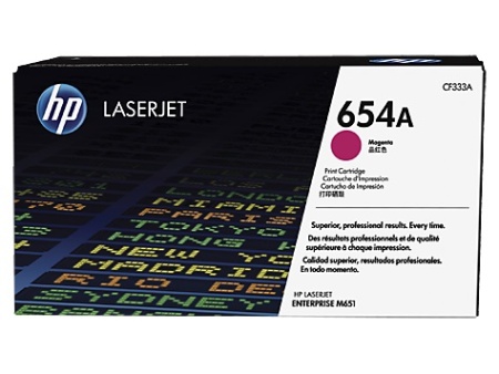 Картридж лазерный HP 654A CF333A пурпурный (15000стр.) для HP CLJ Ent M651n/M651dn/M651xh/M680dn/M680f