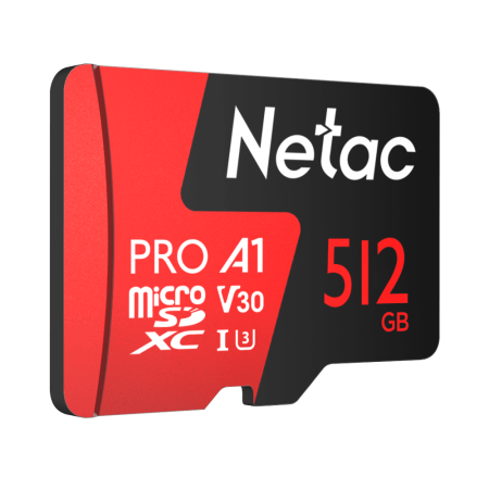 Флеш карта microSDXC Netac 512GB NT02P500PRO-512G-R P500 Extreme Pro + adapter