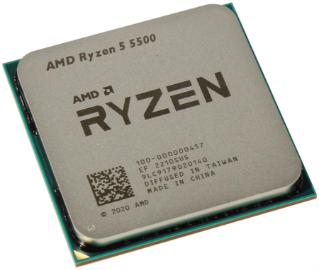 Процессор CPU AMD Ryzen 5 5500, 6/12, 3.6-4.2GHz, 384KB/3MB/16MB, AM4, 65W, OEM, 1 year