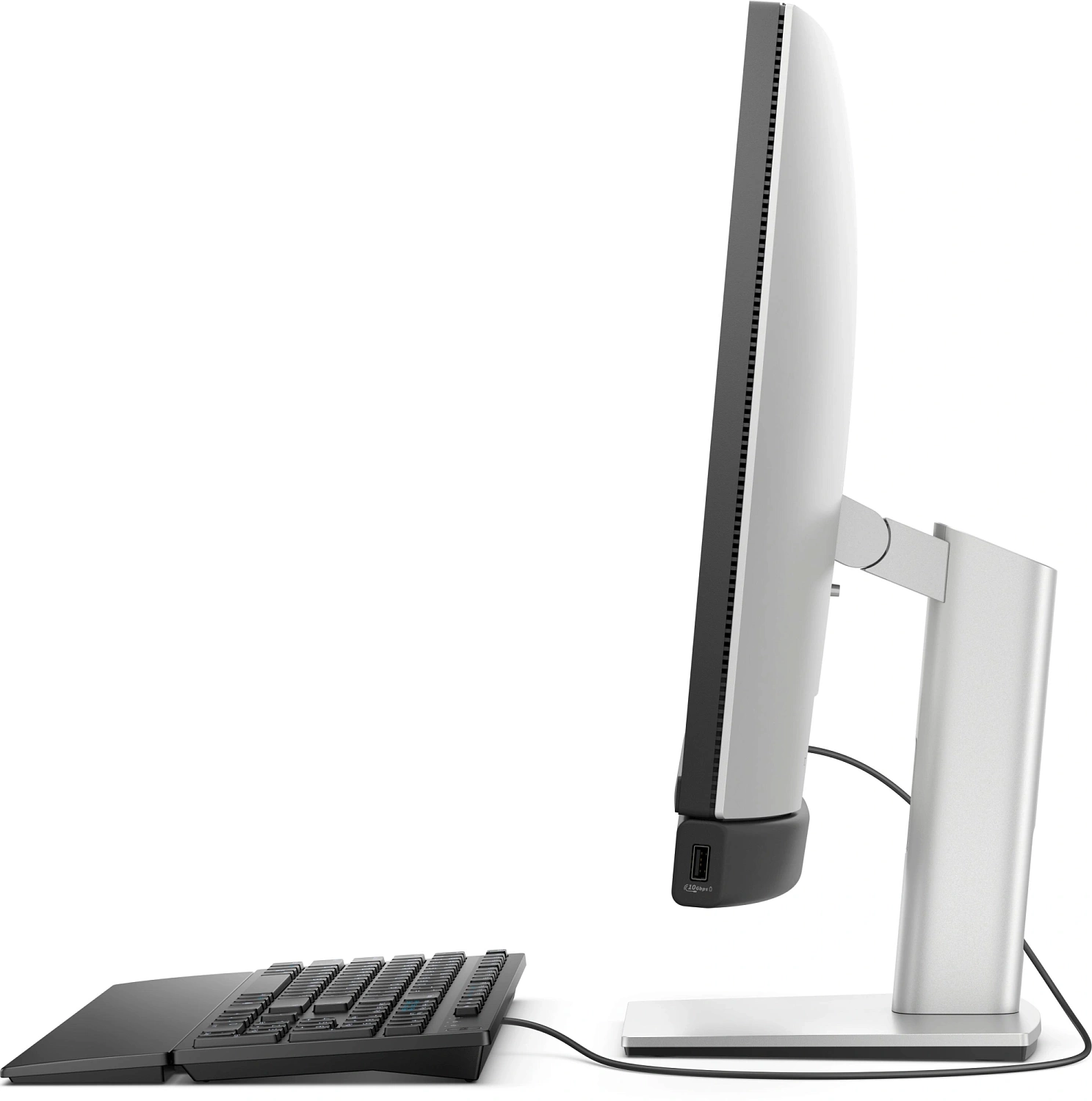 Моноблок Dell Pro 24 Plus QB24250 23.8" Full HD Core Ultra 7 265 (2.4) 32Gb SSD1Tb Graphics CR Windows 11 Pro GbitEth WiFi BT клавиатура мышь Cam серебристый 1920x1080