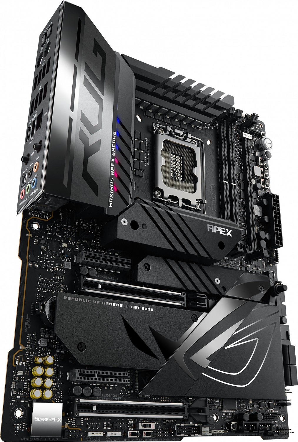 Материнская плата ASUS ROG MAXIMUS Z790 APEX ENCORE, LGA1700, Z790, 4*DDR5, HDMI, 6xSATA3 + RAID, M2, Audio, Gb LAN, USB 3.2, USB 2.0, ATX; 90MB1FX0-M0EAY0
