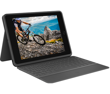 Клавиатура-чехол для планшета Logitech Rugged Folio, Graphite (M/N: YU0073)