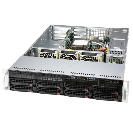 Серверная платформа Supermicro SuperServer 2U 520P-WTR no CPU(1)Scalable/TDP 270W/ no DIMM(8)/SATARAID HDD(8)LFF/2x10GbE/2xFHHL,2xLP,M2/600W