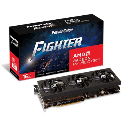 Видеокарта PowerColor RX7900GRE Fighter 16GB GDDR6 256bit 3xDP HDMI 3FAN RTL