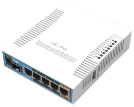 Роутер беспроводной MikroTik hAP ac (RB962UIGS-5HACT2HNT) AC1750 10/100/1000BASE-TX/SFP белый