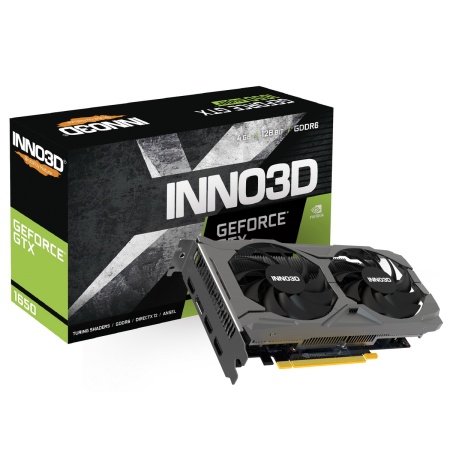 Видеокарта INNO3D GTX 1650 Twin X2 OC V3//GTX1650, 3*DP+HDMI, 4G,D6