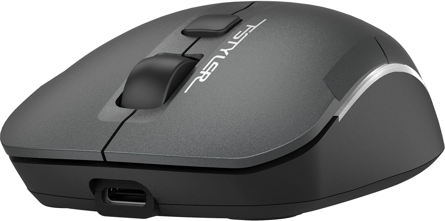 Мышь A4Tech Fstyler FB26CS Air2 серый/черный оптическая (2000dpi) silent беспроводная BT/Radio USB для ноутбука (4but) Мышь A4Tech Fstyler FB26CS Air2 серый/черный оптическая (2000dpi) silent беспроводная BT/Radio USB для ноутбука (4but)